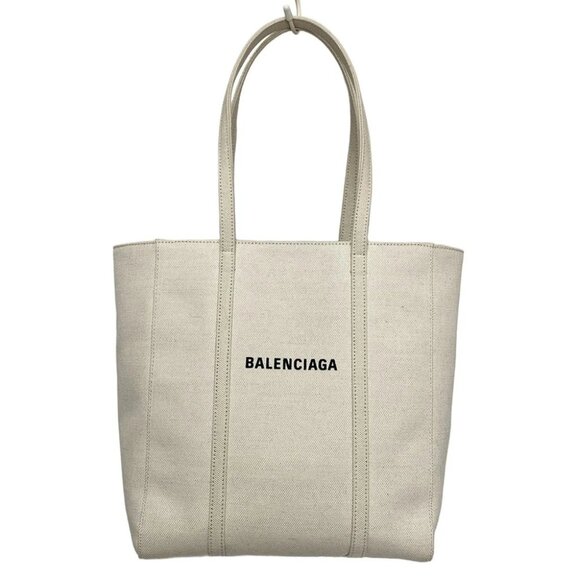 BALENCIAGA Everyday XS Tote Bag Cream Black Canvas - Tote Bag - Picture 1 of 9